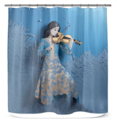 Moonlit Garden Shower Curtain with serene garden design.